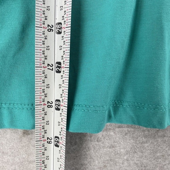 Susan Graver Tunic Top Women 1X Green Weekend Essentials Stretchy 3/4 Sleeve - Picture 7 of 9